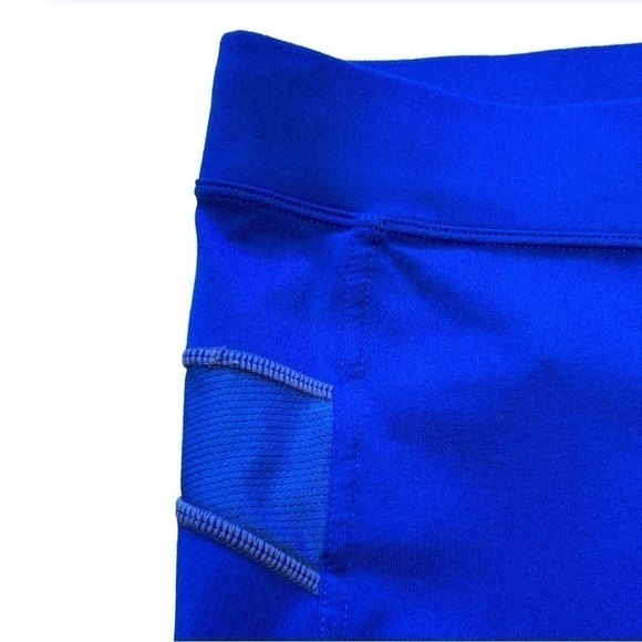 ATHLETA WOMENS BLUE REFLECTIVE MESH INSERT LEGGINGS, SIZE XS - Picture 3 of 7